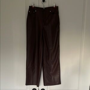 Urban Outfitters Brown Boot Cut Pleather Pants